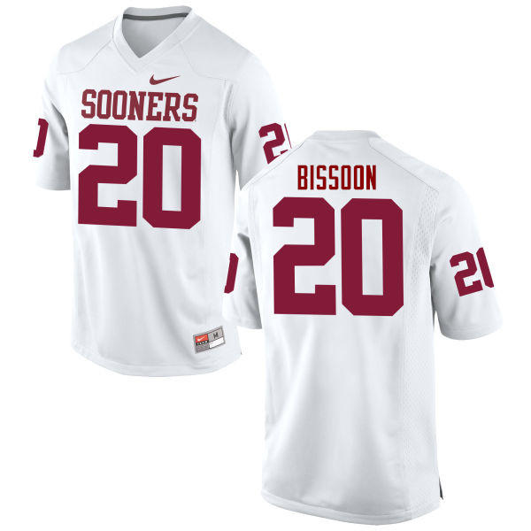 Men Oklahoma Sooners #20 Najee Bissoon College Football Jerseys Game-White - Click Image to Close
